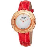 Akribos Women's AK876 Casual Watch Round Case in Red