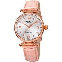 Akribos Women's AK878 Casual Watch Round Case in Silver