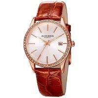 Akribos Women's AK883 Casual Watch Round Case in Silver