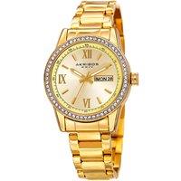 Akribos Women's Auric Zenvari 36mm Japanese Quartz Classic in Gold