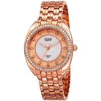 Burgi Women's BUR145 Watch Round Case in White