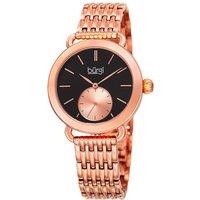 Burgi Women's Onyx Glow 36mm Quartz in Rose Gold