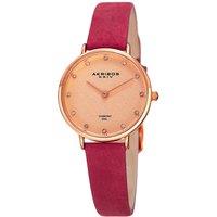 Akribos Women's AK882 Casual Watch Round Case in Rose Gold