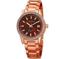 Akribos Women's AK928 Casual Watch Round Case in Brown