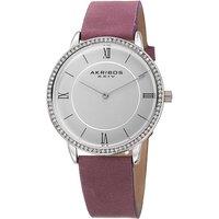 Akribos Women's Alvarine Crest 38mm Quartz Classic in Silver