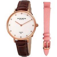 Akribos Women's AK933 Dress Watch Round Case in Silver