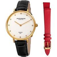 Akribos Women's AK933 Dress Watch Round Case in Gold