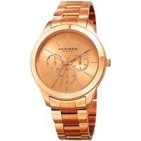 Akribos Women's AK952 Casual Watch Round Case in Rose Gold