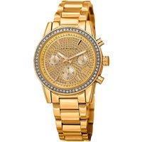 Akribos Women's AK926 Casual Watch Round Case in Gold