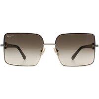Salvatore Ferragamo Women's Square Gold Brown Gradient SF302SL