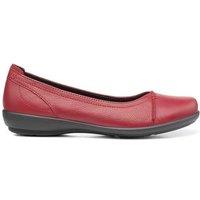 Hotter Women's Wide Fit 'Robyn II' Ballet Pumps in Red | Size: 4.5