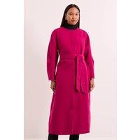 Wallis Women's Principles by Collarless Belted Maxi Coat in Pink | Size: 12
