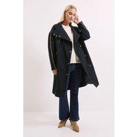 Wallis Women's Principles by Contrast Stripe Coat in Navy | Size: 18