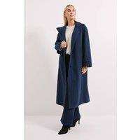 Wallis Women's Principles by Funnel Neck Button Coat in Navy | Size: 16