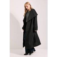 Wallis Women's Principles by Collar Wrap Betled Coat in Black | Size: 10