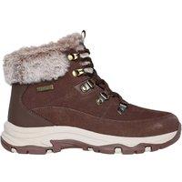 Skechers Women's TREGO Outdoor Sparkly Lace Up Boot W/ Air-Cooled Mf Chocolate | Size: 6
