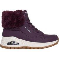 Skechers Women's UNO RUGGED Faux Fur Collar Lace Up Sneaker Boot W/ Air-Cooled Mf Burgundy | Size: 4