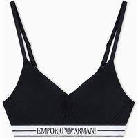 Emporio Armani Women's Everyday Cotton Padded Soft Contour Bra Black | Size: Medium