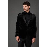 Burton Men's Black Velvet Slim Fit Tuxedo Jacket | Size: 36R