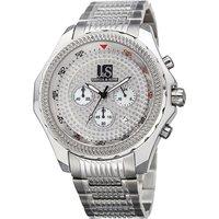 Joshua&Sons Men's Aeloria 51mm Chronograph Quartz Luxury in Silver