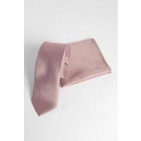Burton Men's Barely Pink Tie & Pocket Square in Soft Pink