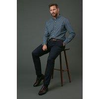 Maine Men's Blue Tile Printed Long Sleeve Shirt | Size: 2XL