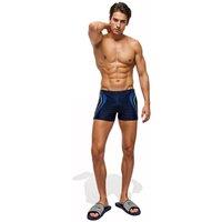 MODISHION Men's Fashion Printed Swimming Trunks in Navy | Size: 2XL