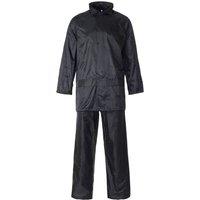 MyShoeStore Men's Waterproof Rain Suit in Black | Size: Medium