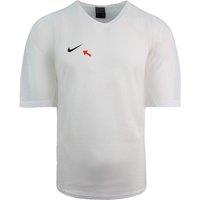 Nike Men's Football Short Sleeve V-Neck Plain White T-Shirt in Black | Size: Small