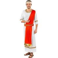 tectake Men's Gaius Julius Caesar Costume in White | Size: Large