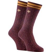 FARAH Men's 2 Pack Thick Cotton Chunky Knitted formal Boot Socks in Burgundy | Size: 6-11