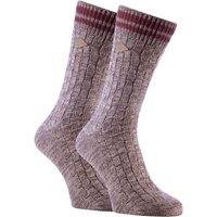 FARAH Men's 2 Pack Thick Cotton Chunky Knitted formal Boot Socks in Beige | Size: 6-11