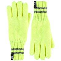Heat Holders Men's Hi Vis Reflective Soft Fleece Lined Thermal Winter Gloves in Yellow | Size: Large/XL