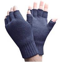 Heat Holders Men's Warm 3.2 TOG Fleece Lined Winter Thermal Fingerless Gloves in Navy