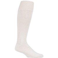 Country Pursuit Men's 1 Pack Knee High Outdoor Fisherman Socks for Angling in Cream | Size: 7-11