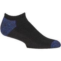 SOCKSHOP Blue Guard Men's 1 Pack Work Heavy Duty Ankle Socks with Reinforced Heel & Toe in Black | Size: 6-8.5