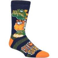 SOCKSHOP Heat Holders Men's Mens 1 Pair 1.6 TOG Lite Novelty Thermal Socks in Jet Black | Size: 6-11