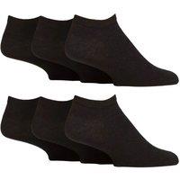 SOCKSHOP Gentle Grip Men's 6 Pack Diabetic Trainer Socks | Loose Top Wide Ankle Socks in Black | Size: 6-11