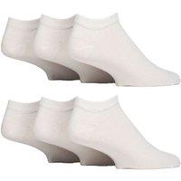 SOCKSHOP Gentle Grip Men's 6 Pack Diabetic Trainer Socks | Loose Top Wide Ankle Socks in Off-White | Size: 12-14