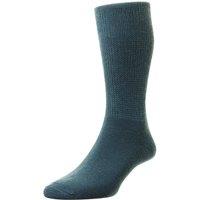Hj Hall Men's Wool Diabetic Sock 2 Pack in Mid Blue | Size: 11-13