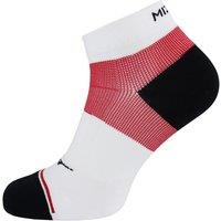 Mizuno Men's DryLite White/Red Support Mid Running Socks in White | Size: Large