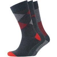Money Men's Sig Line Socks 3 Pack Assorted in Black