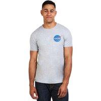 NASA Men's Core Logo Cotton T-Shirt Grey | Size: Large