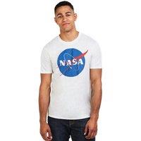 NASA Men's Circle Logo Cotton T-Shirt Navy in White | Size: Large