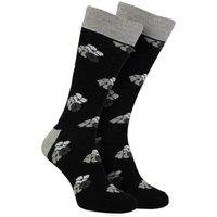 Happy Socks Men's 1 Pair Floral Dress Socks | Classic Flower Socks in Black | Size: 6-11
