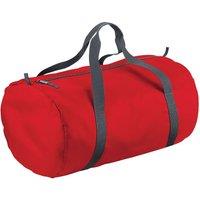 Bagbase Men's Packaway Barrel Bag Duffle Water Resistant Travel Bag (32 Litres) in Red