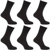 Universal Textiles Men's Stay Up Non Elastic Diabetic Socks (Pack Of 6) in Black | Size: 6-11