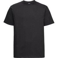 Russell Men's Europe Classic Heavyweight Ringspun Short Sleeve T-Shirt in Black | Size: 2XL