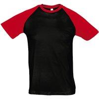 SOL'S Men's Funky Contrast Short Sleeve T-Shirt in Black | Size: 2XL