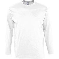 SOL'S Men's Monarch Long Sleeve T-Shirt in White | Size: 3XL